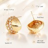 14K Gold Plated Hypoallergenic Stud Earrings for Women, Sparkle Cubic