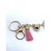 Bling Pink Llama Diamond Keychain Glitter Golden Tassel Charm Accessory