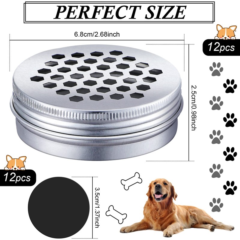 Oudain 12 Pack Dog Scent Work Tins, Dog Scent Training