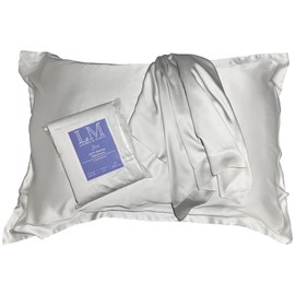 2 Pack 100% Bamboo Oxford Pillowcases, 400 Thread Count, Super Soft and Hypoallergenic, Standard Size 50x75cm with Envelope Closure (Light Grey)