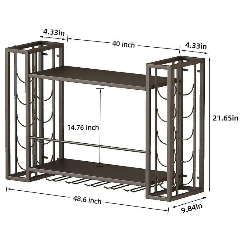 ZAOBAS Wall Mounted Wine Rack, Wine Rack Wall Mounted with