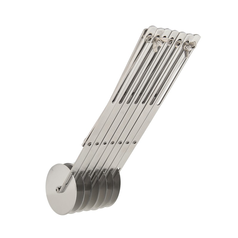 7 Wheel Pastry Cutter Roller Stainless Steel Multifunction Adjustable Width