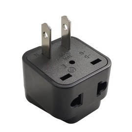 ZOER Universal Travel Adapter Power Plug Converter from UK/EU/AU Plug to USA/Canada,Charge 2 Devices at Once (WDI-6-BK)