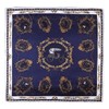 JWSilk 100% Silk Neckerchief Small Square Silk Scarf (Navy Carriage)