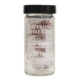 Morton & Bassett Saffron Threads, 0.01 oz – Non-GMO, Salt-Free, Premium Spice for Paella, Risotto & Exotic Dishes
