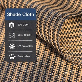 ARKOST 90% Sun Shade Cloth with Grommets, Outdoor Sun Screen Shade Cover Heavy-Duty Sun Screen Fabric Trap for Patio Lawn Garden Pergola, Mocha, 6X8 FT