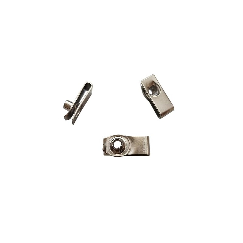 1/4"-20 Long Stainless Steel U -Style Clip-On Nut,U-Type Fasteners (Pack