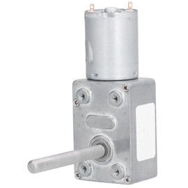 Gear Motor Speed Reduction Worm Self Locking M6 Thread 50mm Shaft Length JGY‑370DC12V 18RPM