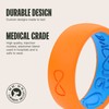 Groove Life Solid Blaze Orange/Blue Ring - Breathable Silicone Wedding