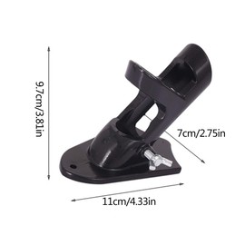 RoadLoo Flag Pole Holder, 2 Pieces Made of Aluminium Alloy Wall Mount Flag Pole Holder 2 Angle Positions Adjustable Metal Flag Pole Windsock Base Strong and Rustproof with Screws