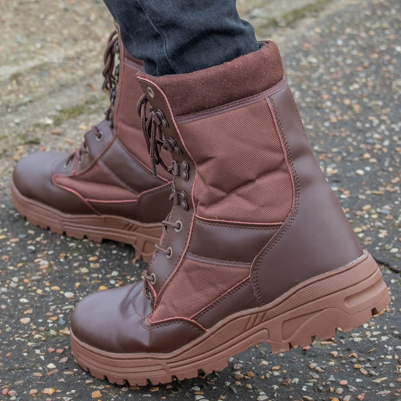 NITEHAWK Brown Army Patrol Boots - SIZE 7