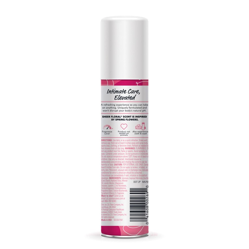 Summer's Eve Freshening Spray | Sheer Floral | 2 oz