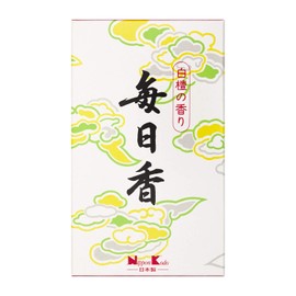 Mainichi Incense, Long Size, Medium 10 Pack, Approx. 0.6 oz (17 g) x 10 Incense, Nippon Kodo, Made in Japan, Sandalwood, Sandalwood, Wood