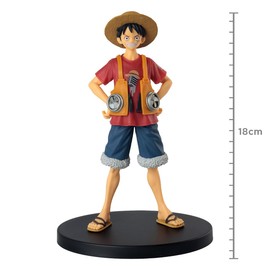 Banpresto - Figurine One Piece - DXF The Grandline Men Vol. 1 One Piece Red - Monkey D. Luffy, Negro