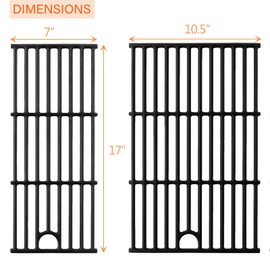 463630021 Grates Replacement Parts for Charbroil Grill Grates 463660021 463660421 G426-0004-W1 G426-0005-W1 Replacement Grates Char-Broil Performance 2 Burner Grill Parts Cast Iron Cooking Grate