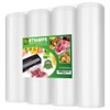 ATSAMFR (Total 200Feet)11x50 Rolls 4 Pack Vacuum Sealer Food Bags