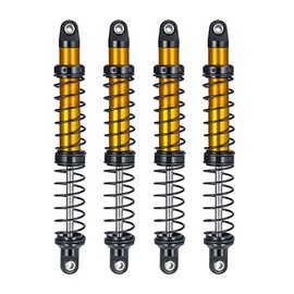 Que-T 4pcs Aluminum Alloy RC Shock Absorber for Axial Scx10 90046 D90 Trx4 Wraith 1/10 Crawler Car (110mm)