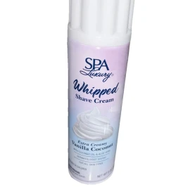 SPA LUXURY Whipped Shave Cream 5oz Can-Extra Creamy Vanilla Coconut-