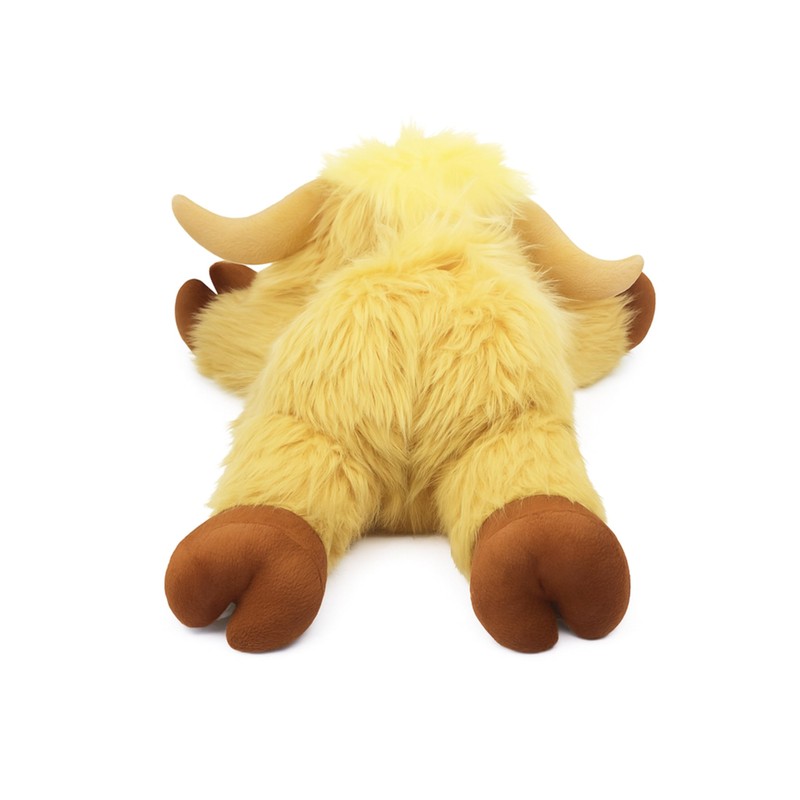Highland Cow Plush Toy, 4-Pound Weighted Stuffed Animal, Microwaveable and