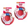 KONG Rubber Flyer, Paquete de 2 Unidades, pequeño, Rojo