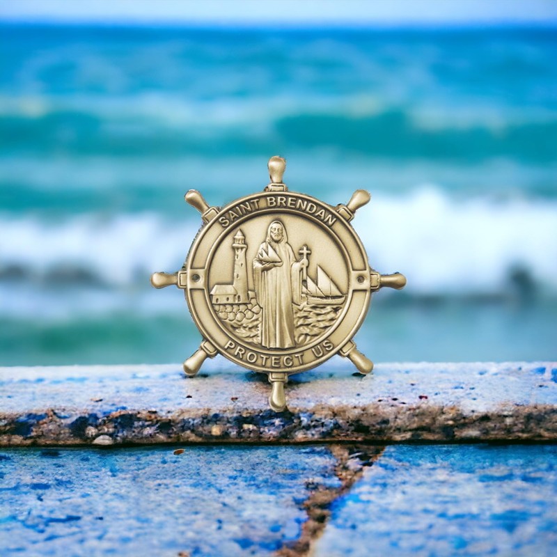 Heartland Boat Plaque - Saint Brendan Protect Us - Catholic