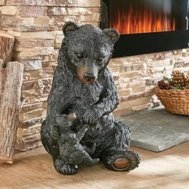 BLACK FOREST DECOR Motherly Love Bear Sculpture