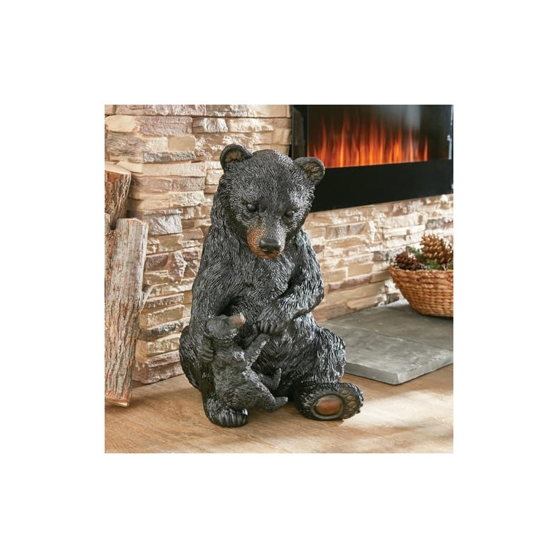 BLACK FOREST DECOR Motherly Love Bear Sculpture