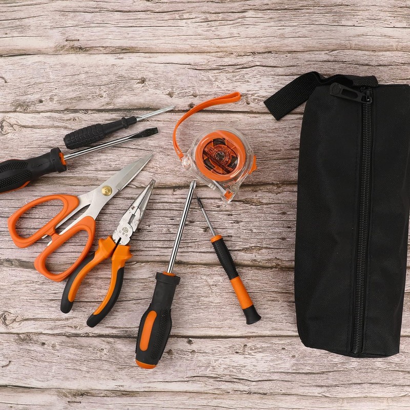 2Pcs Multipurpose Zipper Canvas Tool Bag Set for Screwdriver &