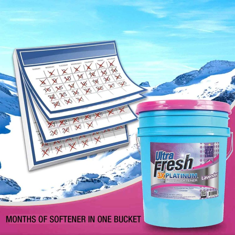 Ultra Fresh Platinum Fabric Softener for Laundry up to 640