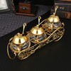 3 Piece Set European Style Gold Sugar Jar with Lid