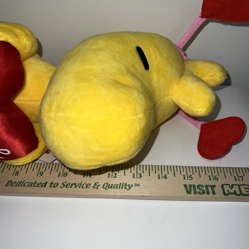 Just Play Peanuts hearts Plush Stuffie Woodstock Plush “I Love