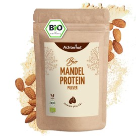 Organic Almond Protein Powder 250 g | Protein and Fibre Rich | 50 g Vegetable Protein per 100 g | Natural Nutrient Boost | by Achterhof