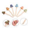 CAXUSD Tiny Mushroom Figurines in Ceramic 6pcs Garden Miniature Adornment