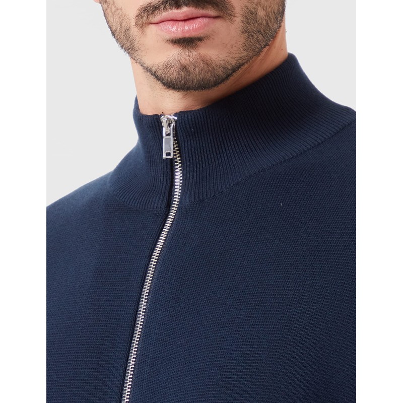 Seidensticker Men's Knitted Jacket - Regular Fit - Zip -