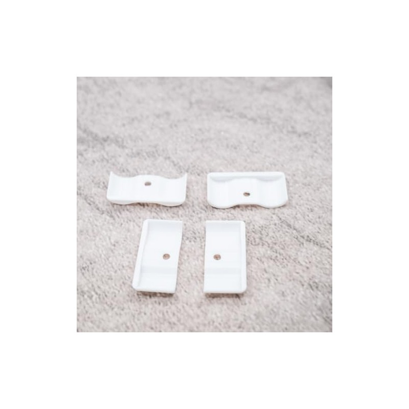 ULEIVA Replacement End Caps Set of 4 White Compatible with