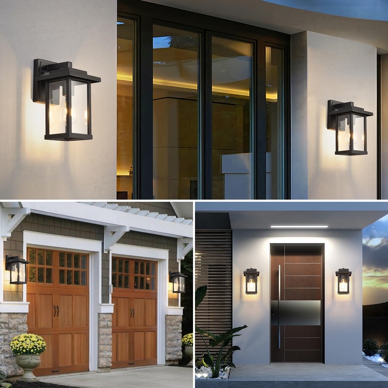 Outdoor Wall Light Fixtures, Modern Exterior Wall Mount Lanterns, Outside