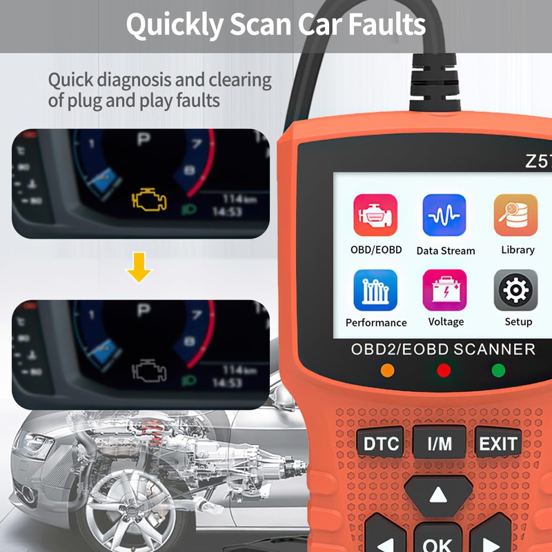 Code Reader Diagnostic Scanner, Multifunctional Car Diagnostic Scanner, Supports All