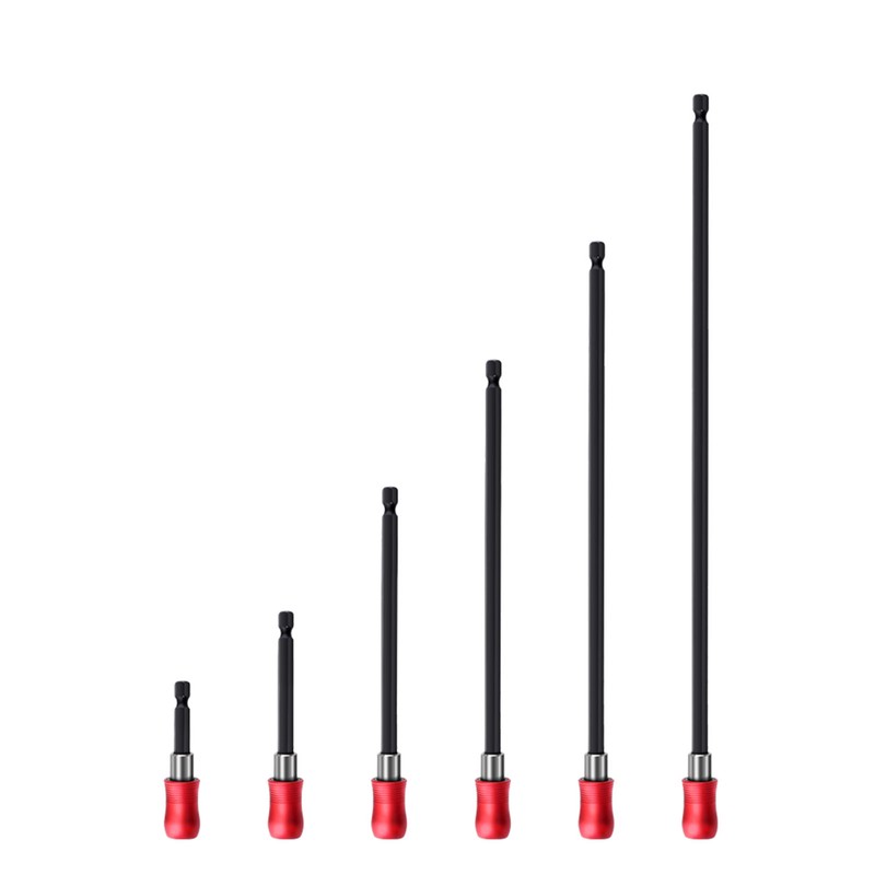 6PCS Bit Extension Bars Hex Socket 6.35mm Extension Bit Holder