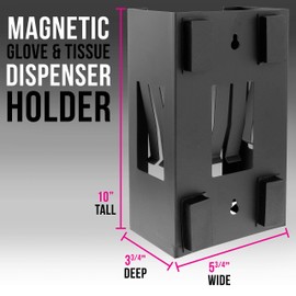 TCP Global Glove Holder for Wall Mount, Glove Dispenser, Tissue Box Holder for Wall Mount, Magnetic Latex Gloves Dispenser