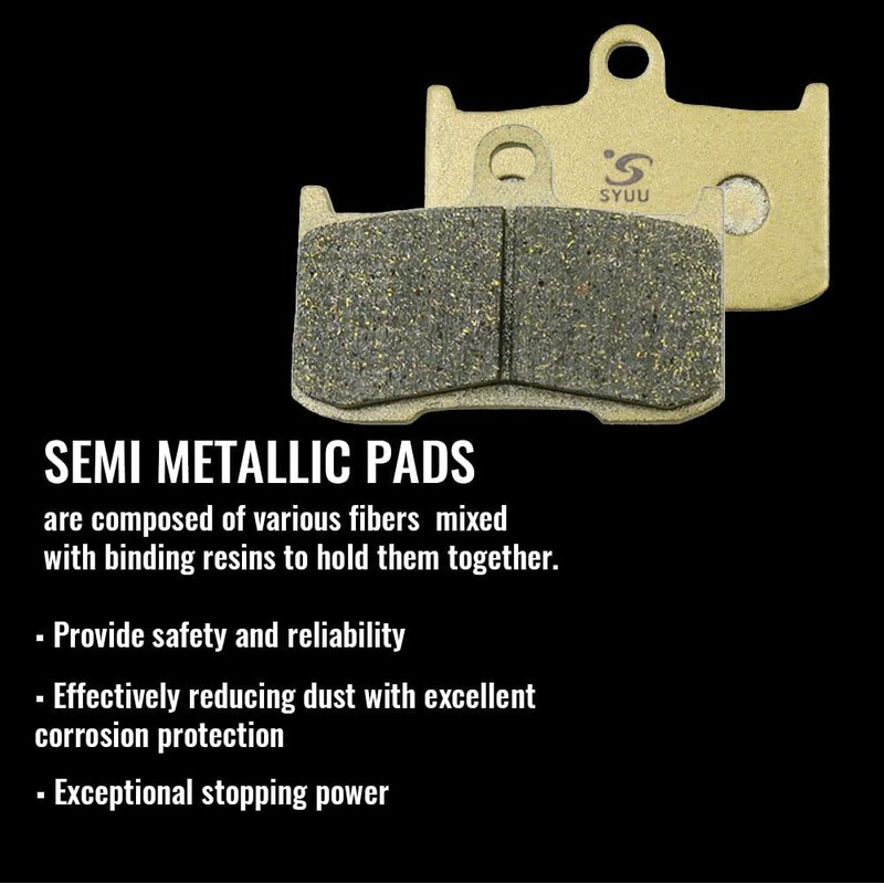 S SYUU Motorcycle Front Rear Brake Pads Compatible with Indian