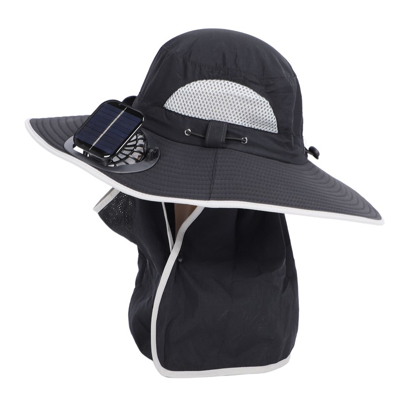 Wide Brim Solar Fan Hat Outdoor Fishing Sunscreen Quick Drying