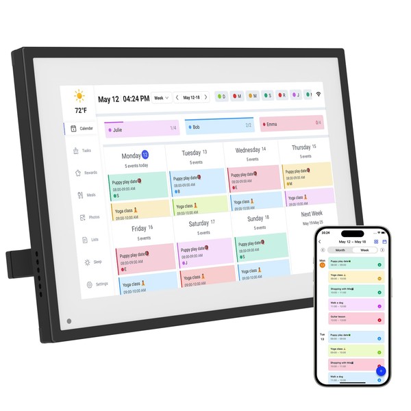 BQQJDD 10.1 Inch Digital Calendar, 2025-2026 Desk Calendar Smart WiFi