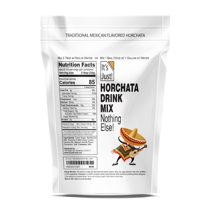 It's Just - Horchata Drink Mix, Just Add Water, Makes