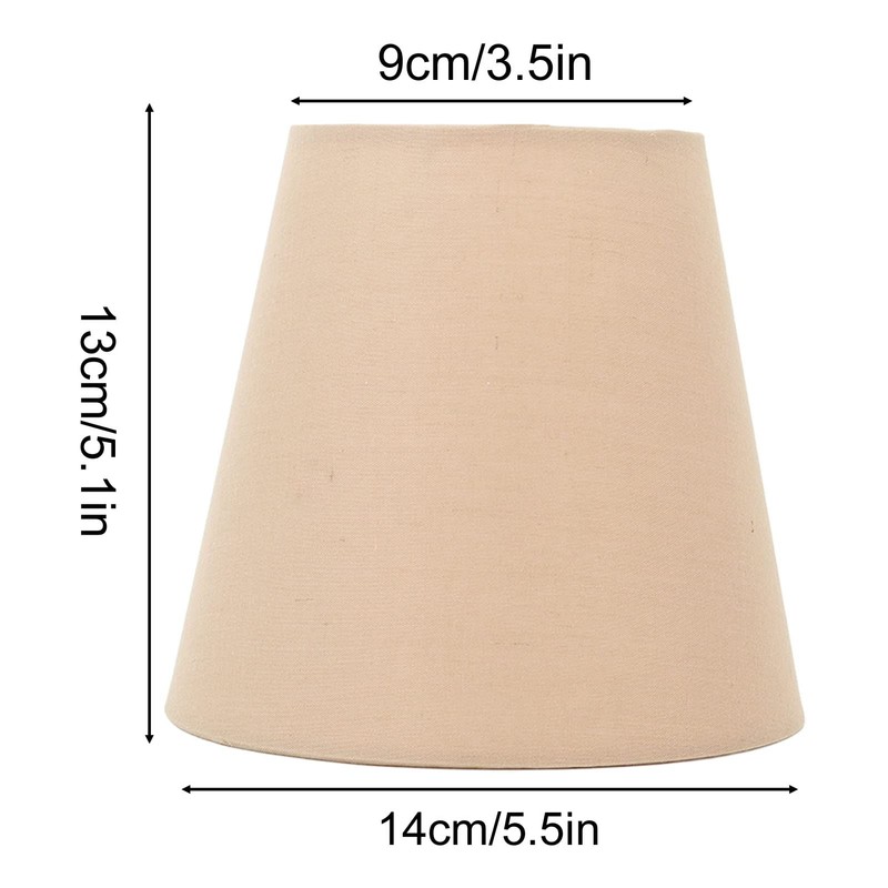 MUNEFE 3pcs Small Lamp Shade, Cloth Lampshade, Fabric Lampshade Clip