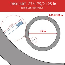 Aurorasports 2 Pack Bike Tube of Heavy Duty Bicycle Tube with 2 Tire Levers and 2 Valve Premium, Quality Butyl Inner Tube (27X1.75/2.125 in)