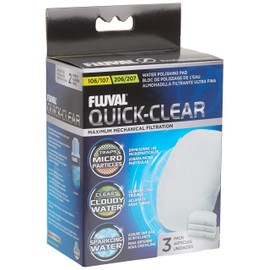 Fluval Quick-Clear Water Polishing Pads, Mechanical Filter Media for Aquariums, 3-Pack, A242