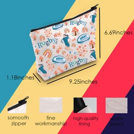Rugby Player Gift Rugby Cosmetic Bag Rugby Lover Gift Rugby Mom Gift Rugby Coach Gift (Chose me Bag)
