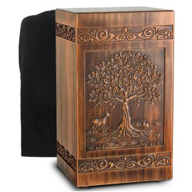 Wooden Urn for Ashes Adult Male Female, Cremation Urns for Human Ashes Adult Men Women, Decorative Burial Funeral Memorial Tree of Life Urns for Ashes, Urn Box Holds 250 Cubic Inches(Tree of Life)