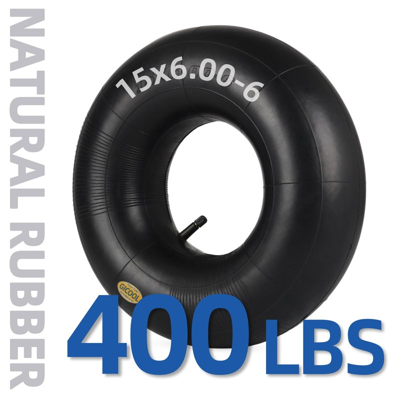 GICOOL 15x6.00-6 Inner Tube(2-Pack), Replacement Lawn Mower Tire Tubes, Heavy-Duty