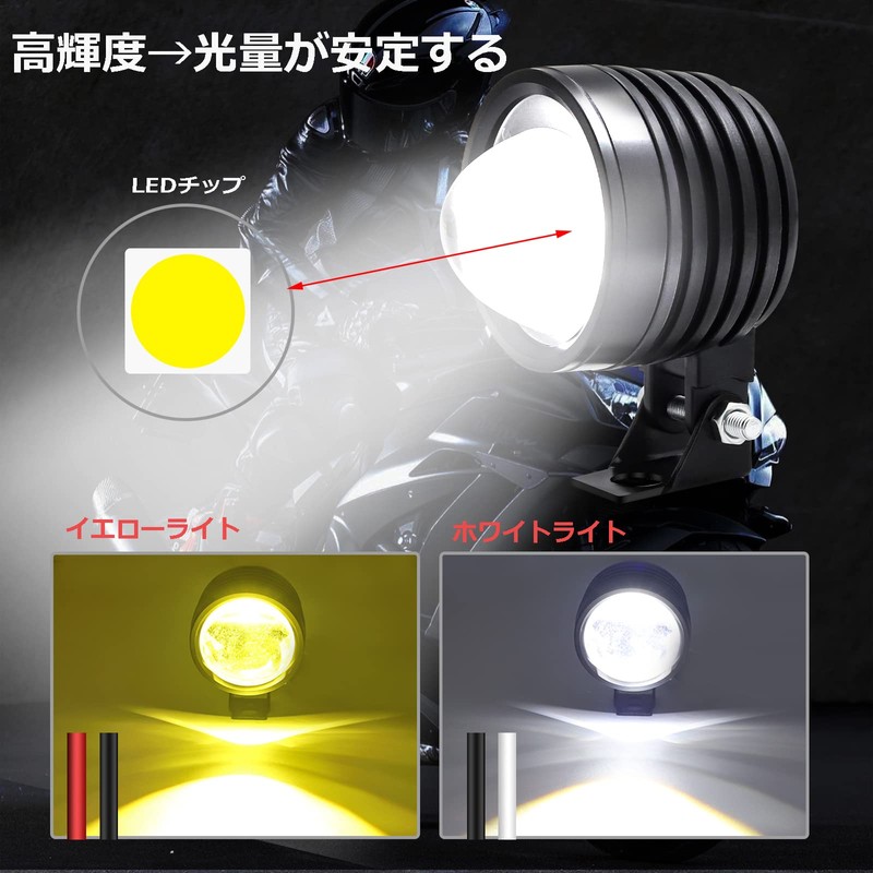 Ygmylandbb Motorcycle Fog Lamp, Headlight, Focusing Bike Sublight, Auxiliary Light,